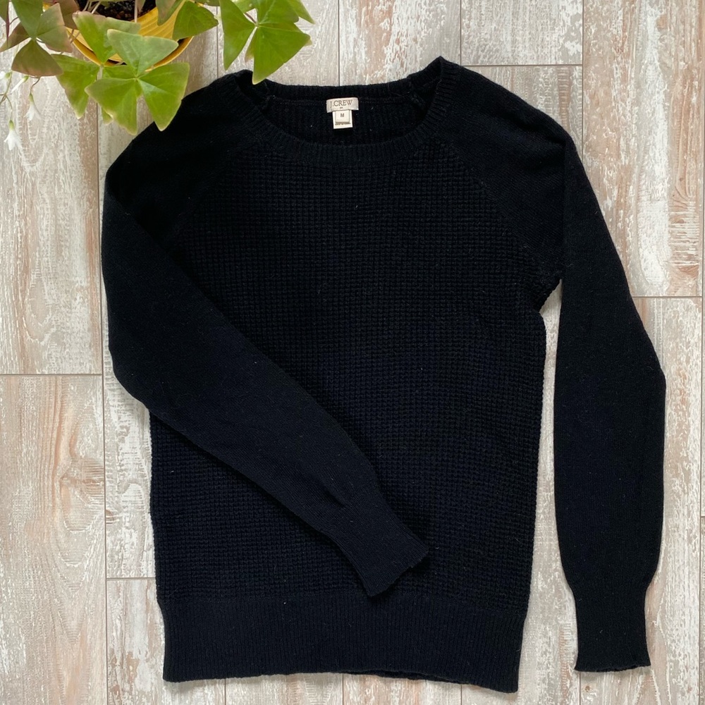 J. Crew Wool Waffle Sweater M